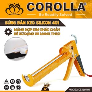 Dụng cụ bơm keo silicone, kèm dao cắt keo, nhựa, 9 inch