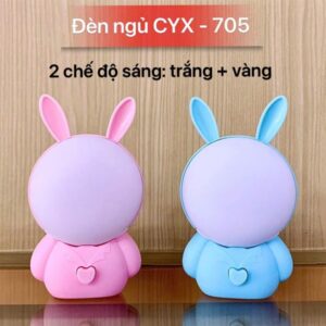 Đèn ngủ CYX 705 Con thỏ xanh hồng