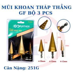 Bộ mũi khoan tháp FURTHER 3PCS (GF-681403)