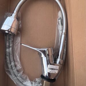 Vòi cổ cao inox nóng lạnh lò xo 457 hàng thau