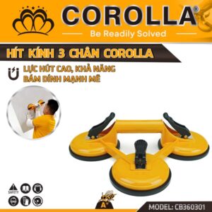 Tay cầm hít kính 3 chân, đường kính đế hít 115mm